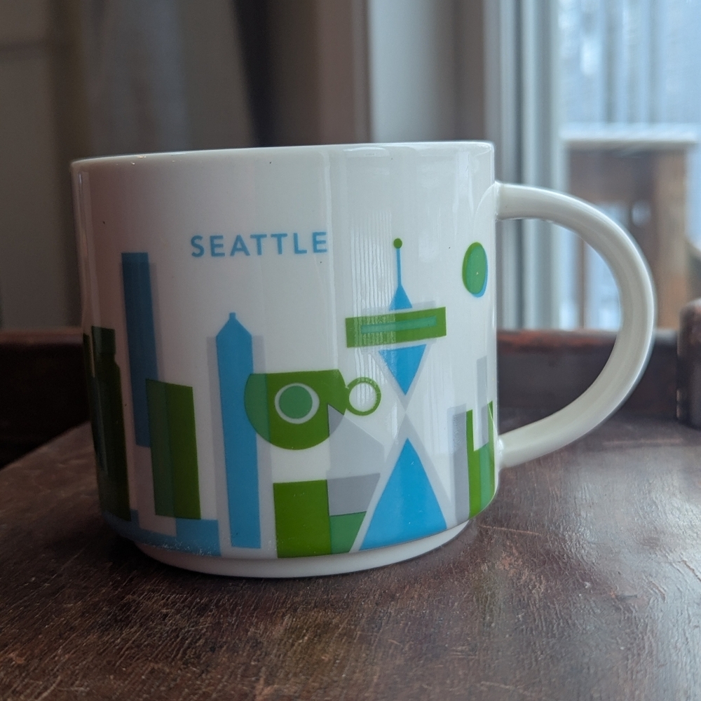 2013 Starbucks You are Here Series SEATTLE Scene Collectible Iconic Mug Cup 14oz